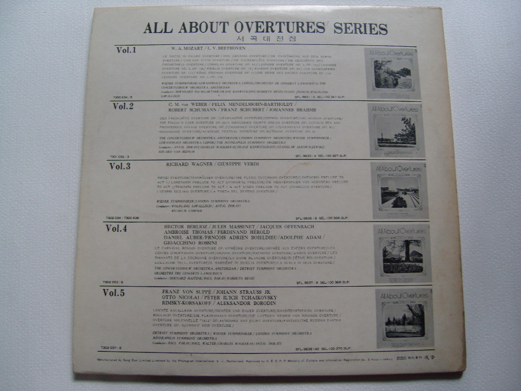 LP(엘피 레코드) 서곡 대전집 2집 All About Overtures Vol.2 - Weber/Mendelssohn/Schuman/Schubert/Brahms(GF 2LP) 