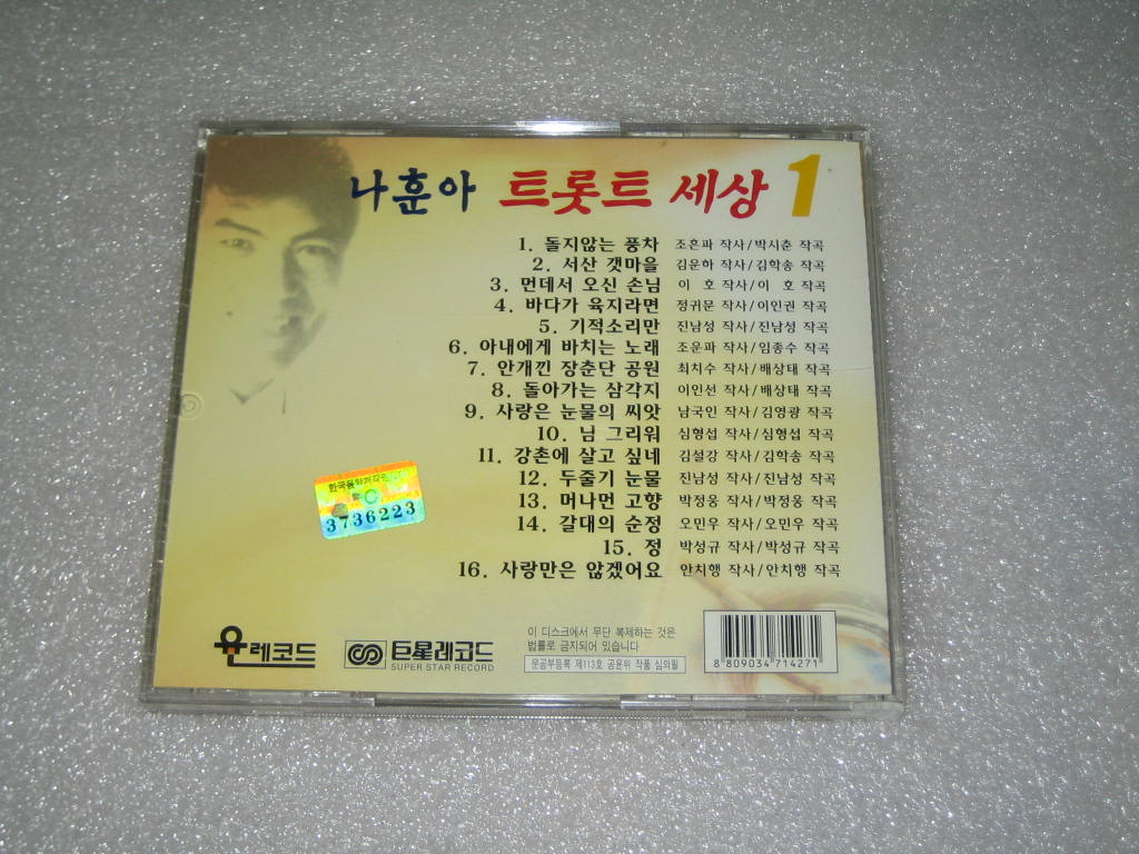 나훈아 트롯트 세상 1 CD음반 (돌지않는풍차,서산갯마을,사랑은눈물의씨앗)
