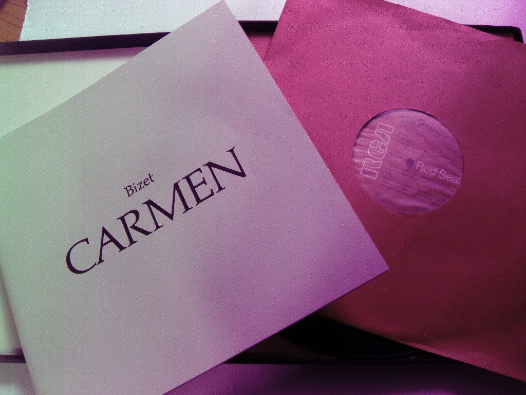 LP(수입) 비제: 오페라 카르멘(전곡) - 프라이스/코렐리/메릴/카라얀 외(Box 3LP) 