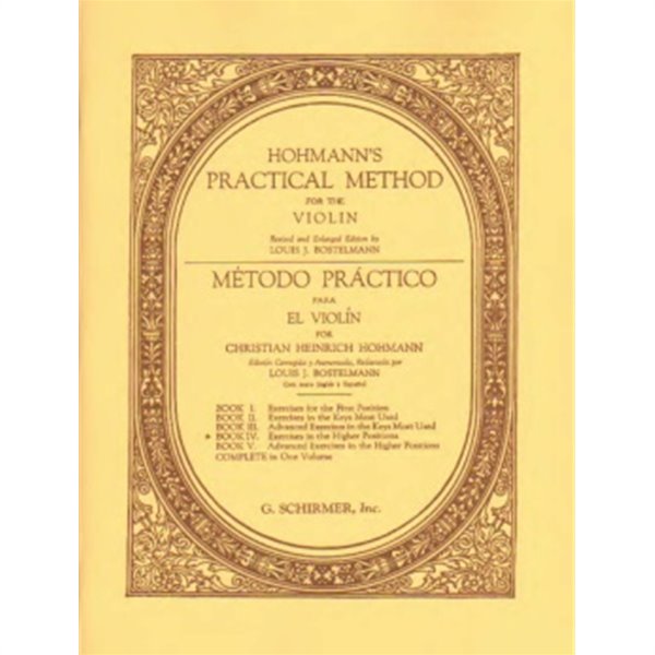 Hohmann  Practical Method for the Violin  Book 4