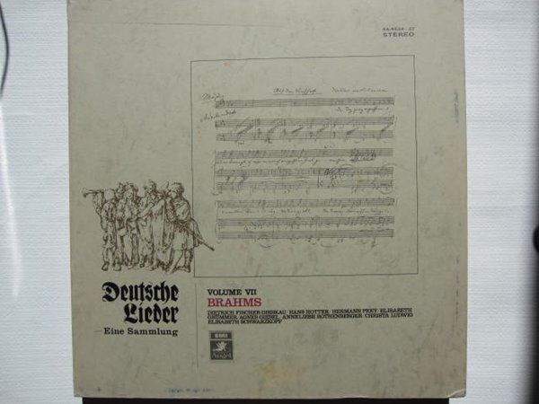 LP(수입) Deautche Lieder - Eine Sammlung 독일가곡 대전집 7권 브람스편 - 피셔 디스카우/호터/루드비히/프라이 외(Box 4LP)