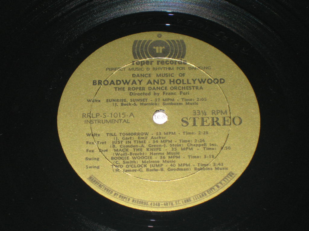 브로드웨이 그리고 헐리우드 (broadway and hollywood) LP음반