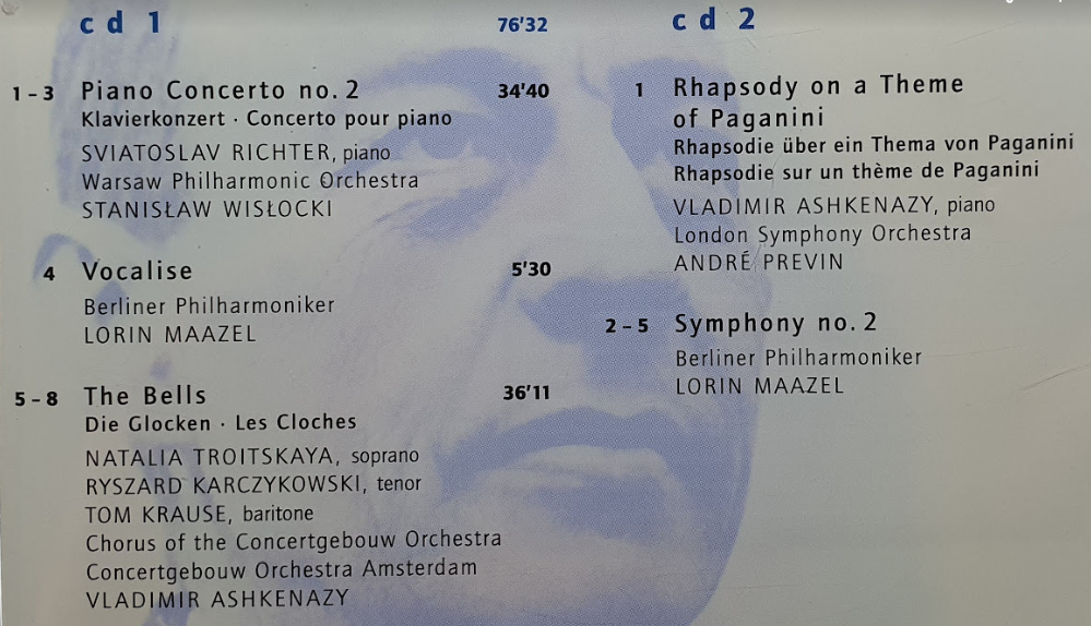 Rachmaninov Panorama (2CD) DG compilation