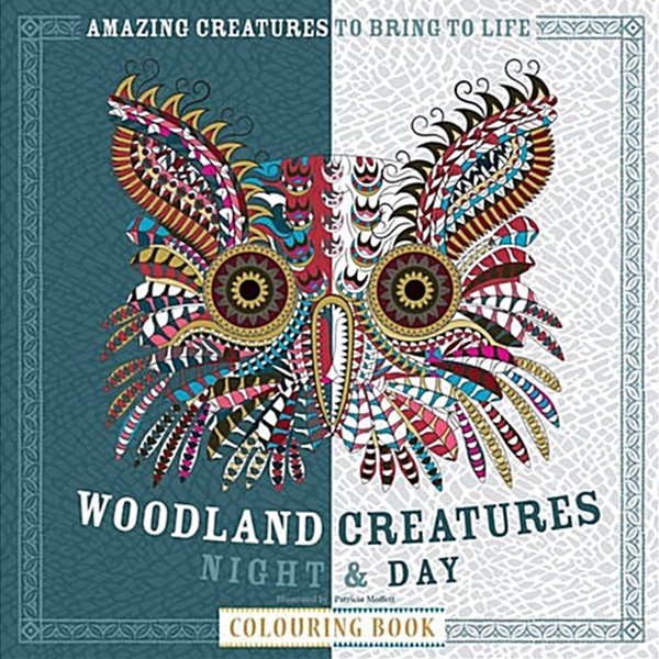 Woodland Creatures Night &amp;amp Day Colouring Book