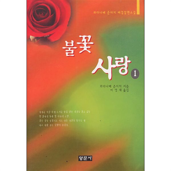 불꽃사랑(완결) 1~3    -와다나베 준이치 장편소설 - 