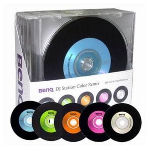 BenQ 공시디 - CD-R 700MB 48x (슬림케이스, 컬러 10장)