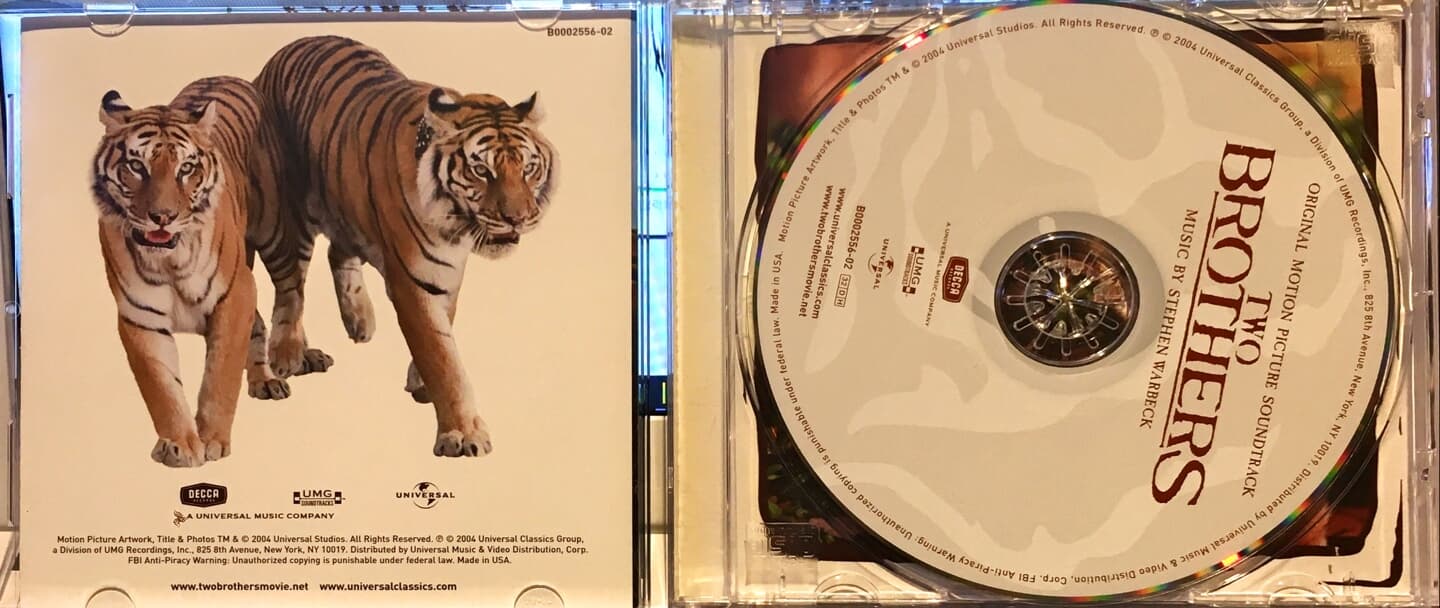 [수입] Two Brothers - Stephen Warbeck 영화음악 OST CD