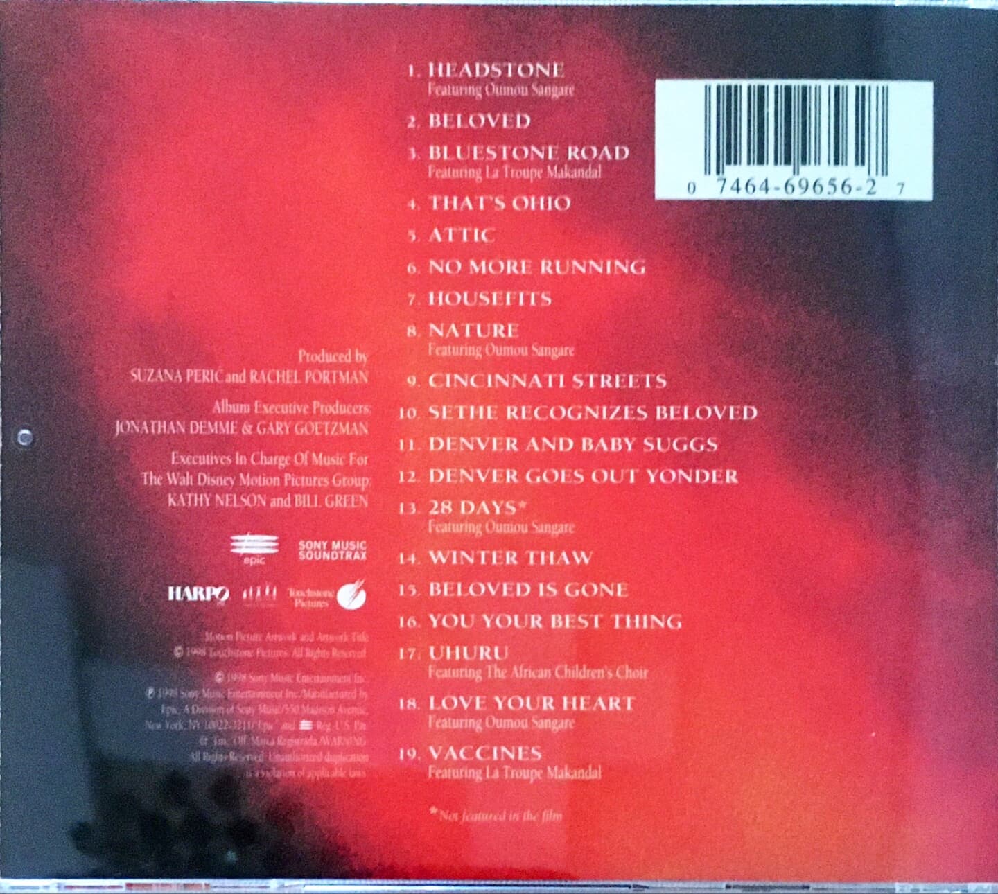 [수입]Beloved OST - Rachel Portman (빌러비드 영화음악 CD)