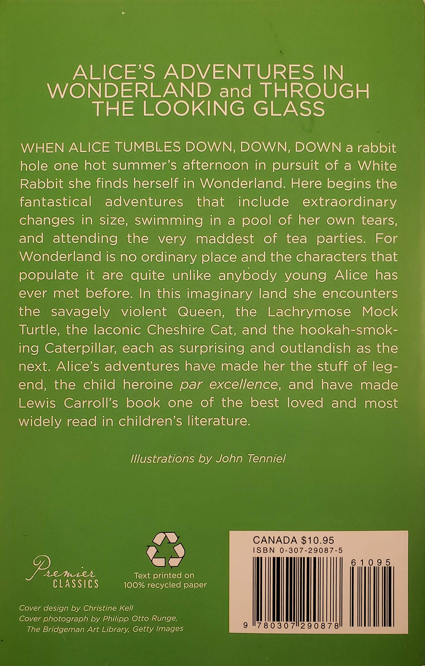 Alice's Adventures in Wonderland and Through the Looking Glass   Paperback 