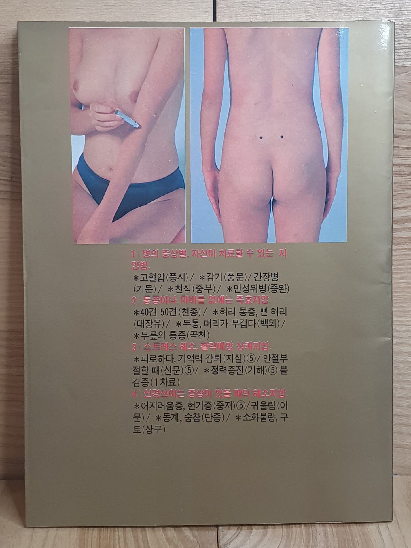 지압 직효 뜸 모침 60경혈- 만병을 쉽게 치료할 수 있는 지압법 보고서