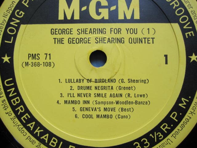 LP(수입) 조지 쉐링 퀸텟 The George Shearing Quintet?: For You(Box 2LP) 