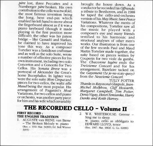 The Recorded Cello - The History Of The Cello On Record Volume II 3×CD  (영국반)