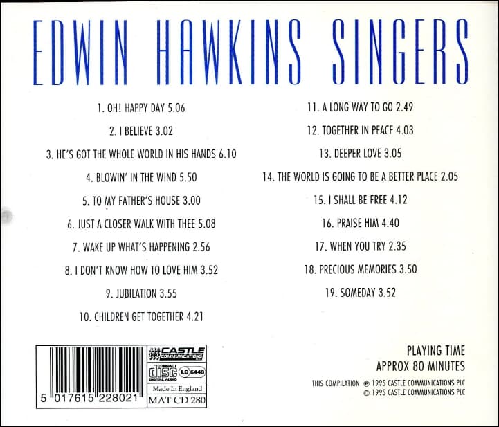Edwin Hawkins Singers - Oh! Happy Day (영국반)
