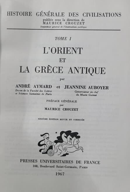 L'Orient et la Grece Antique. 1-7   (French) Hardcover