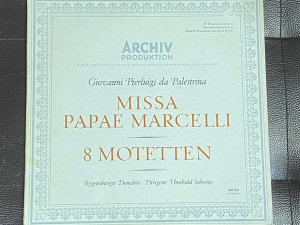 [LP] 조반니 피에를루이지 다 팔레스트리나 - Giovanni Pierluigi - Missa Papae Marcelli - 8 Motetten LP [독일반]