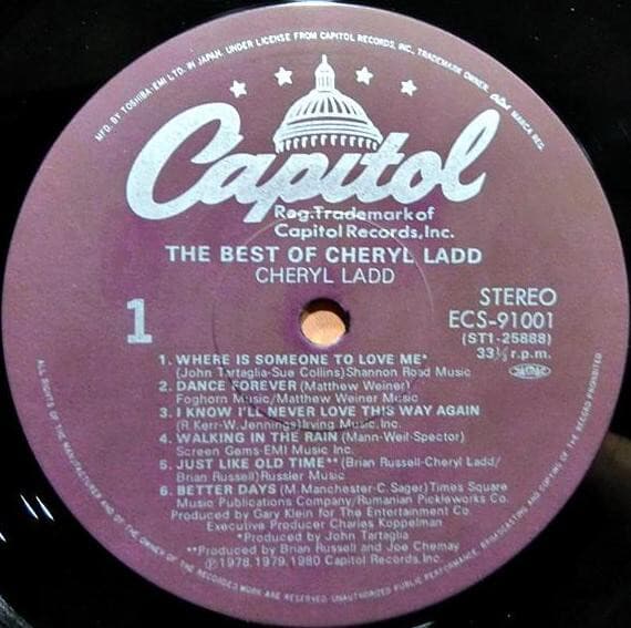 [일본반][LP] Cheryl Ladd - The Best Of Cheryl Ladd [Gatefold]