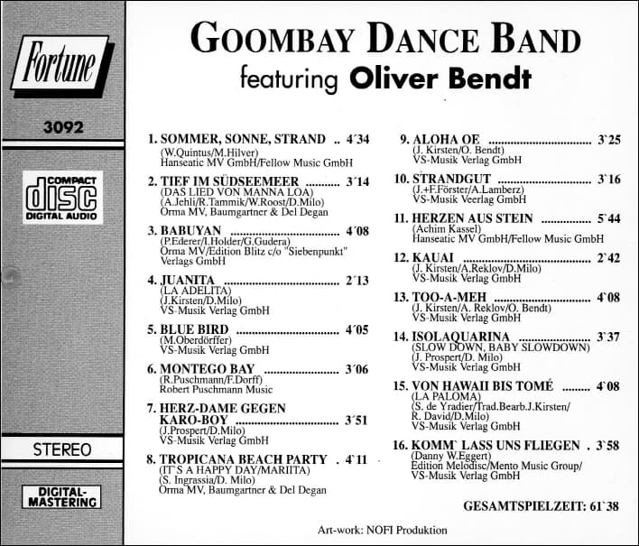 Goombay Dance Band  -  featuring Oliver Bendf (수입)