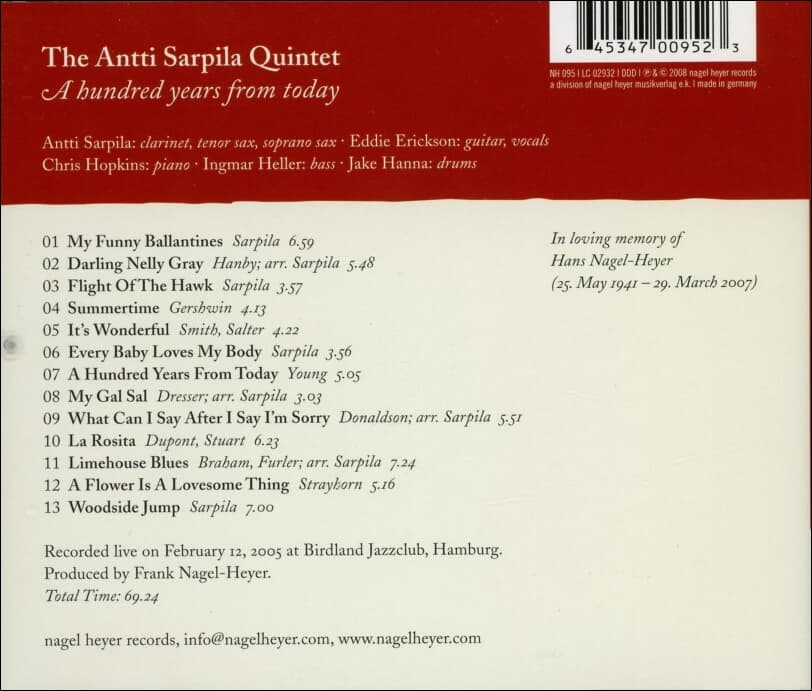 Antti Sarpila - A Hundred Years From Today (독일반)