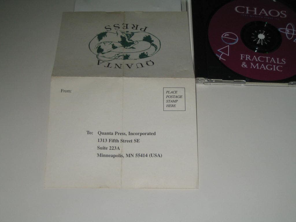 1993 quanta press inc,,,chaos fractals & magic CD-ROM