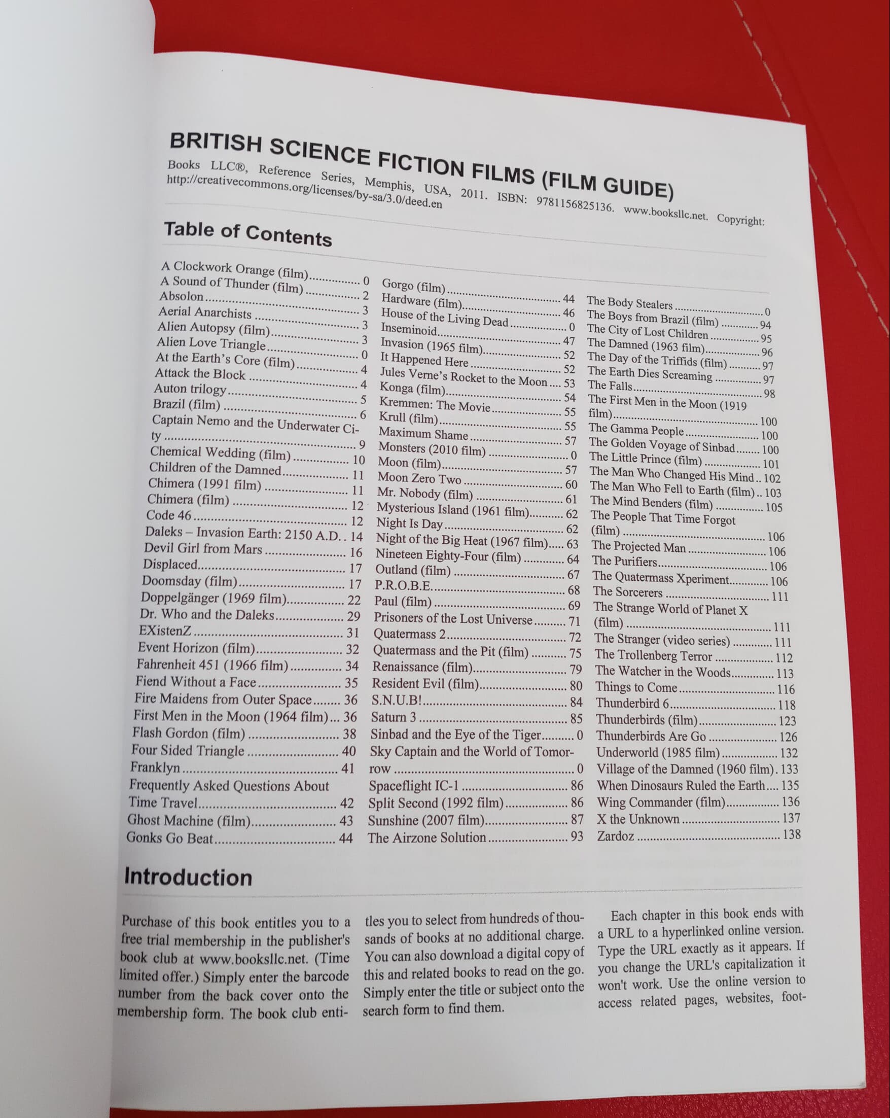 BRITISH SCIENCE FICTION FILMS (film guide) isbn 9781156825136