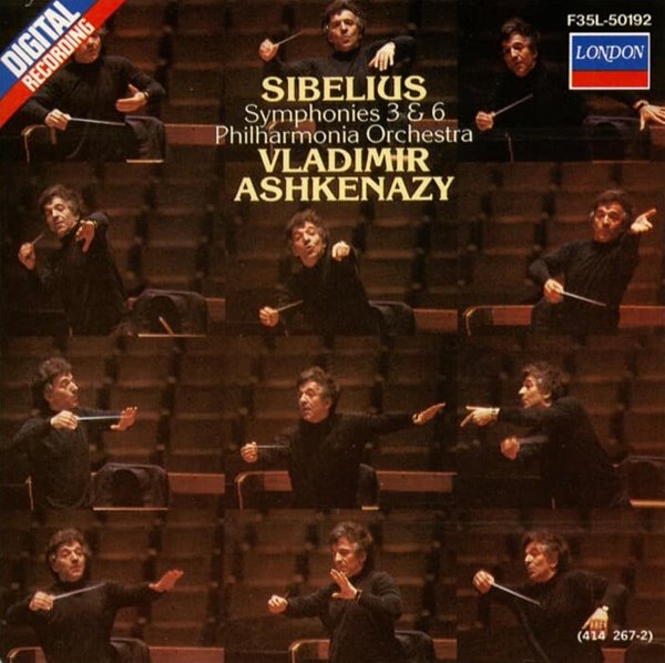SIBELIUS Symphonies 3 &amp; 6 - 아쉬케나지 (Vladimir Ashkenazy)  (일본반)