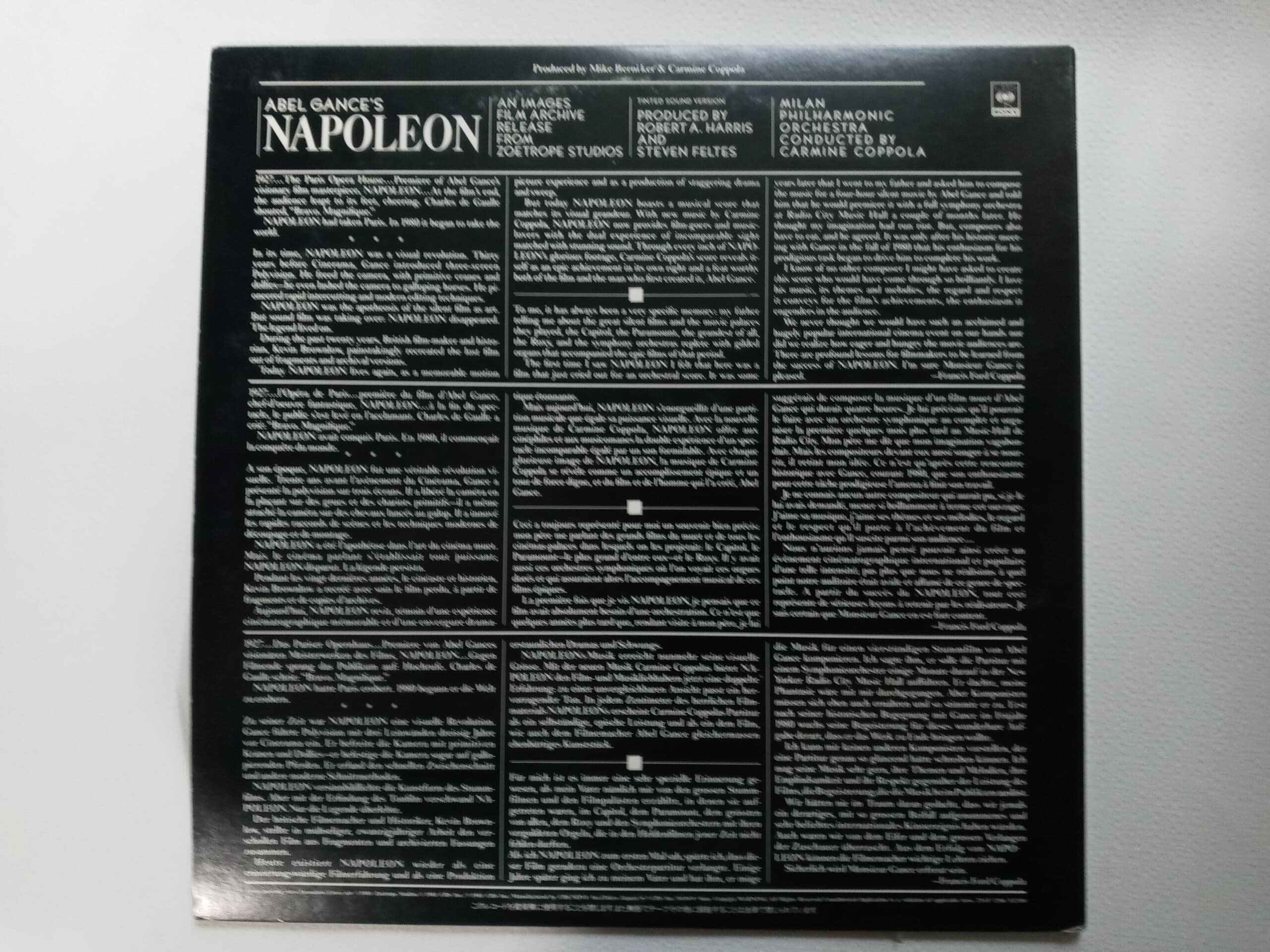 LP(수입) 영화 나폴레옹 Napoleon O.S.T - Carmine Coppola