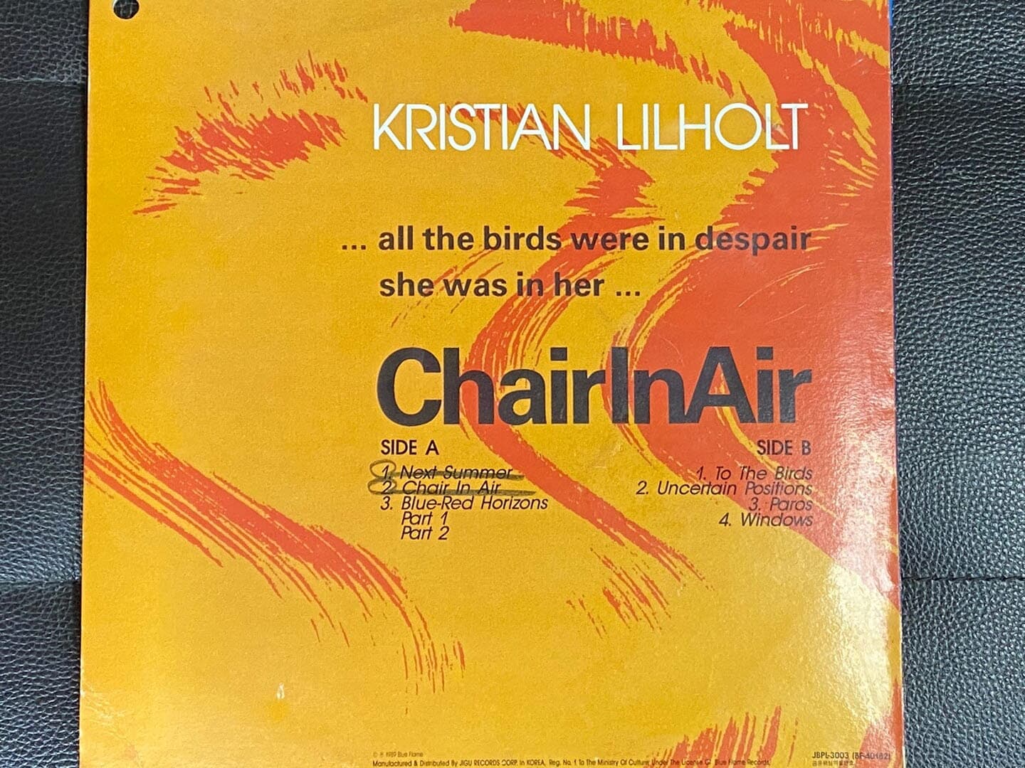 [LP] 크리스천 릴홀트 - Kristian Lilholt -  Chair In Air LP [지구-라이센스반]