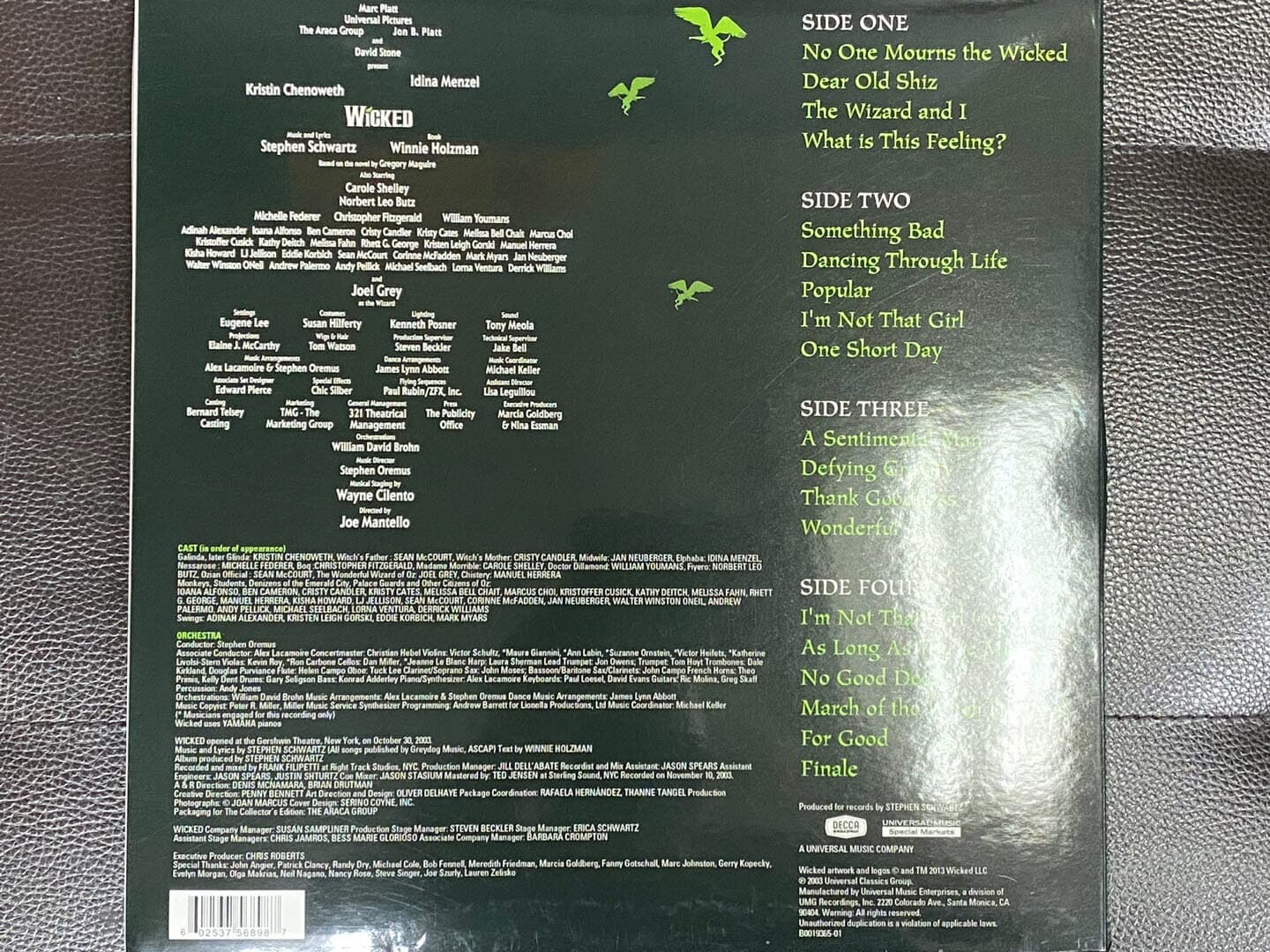[LP] 스티브 슈왈츠 - Stephen Schwartz - 위키드 (Wiked) Collector`s Edition OST 2Lps [U.S반]
