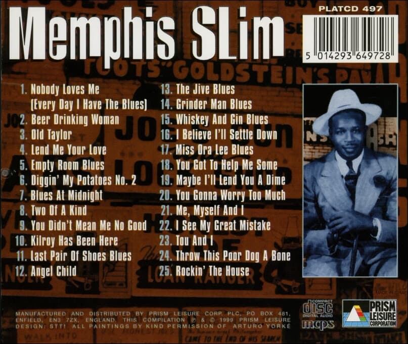 Memphis Slim(멤피스 슬림) -  Every Day I Have The Blues(수입)