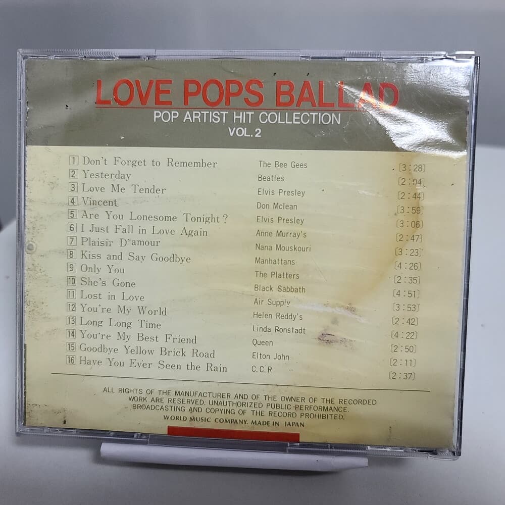 Pop artist hit collection Vol.2 - Love pops ballad 