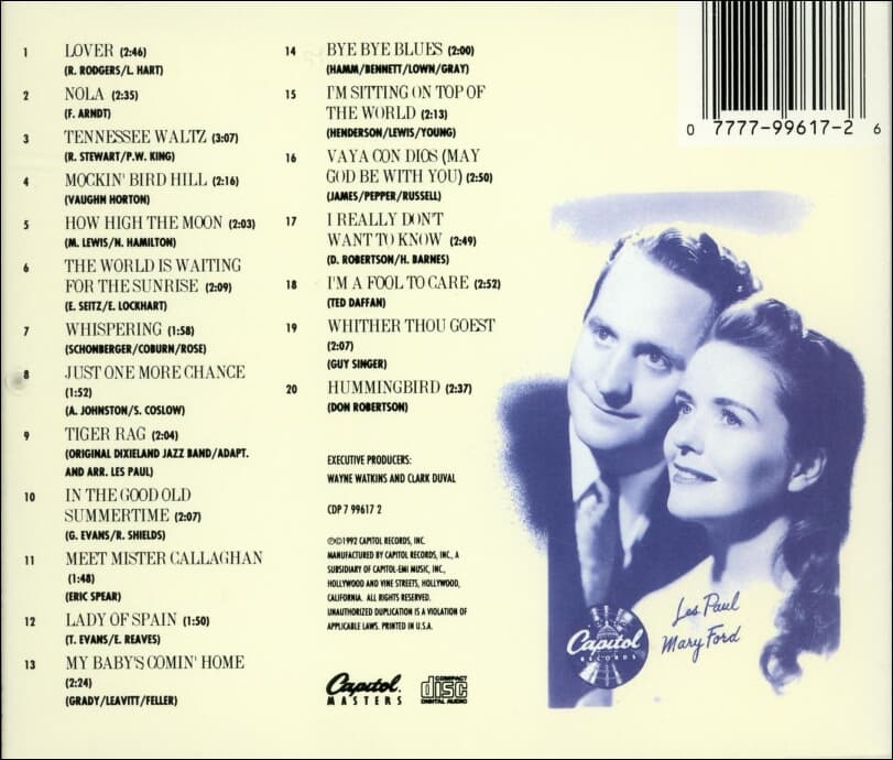 Les Paul With Mary Ford - The Best Of The Capitol Masters(미국반)