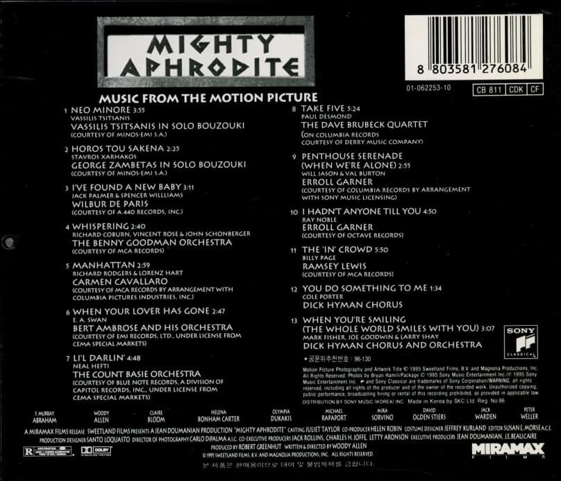 마이티 아프로디테 (Mighty Aphrodite) - OST