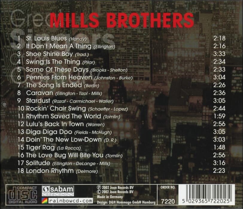 Mills Brothers - Great Singers Of The Century (독일반)