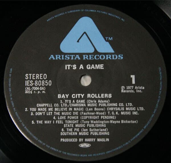 [일본반][LP] Bay City Rollers - It‘s A Game [Gatefold]