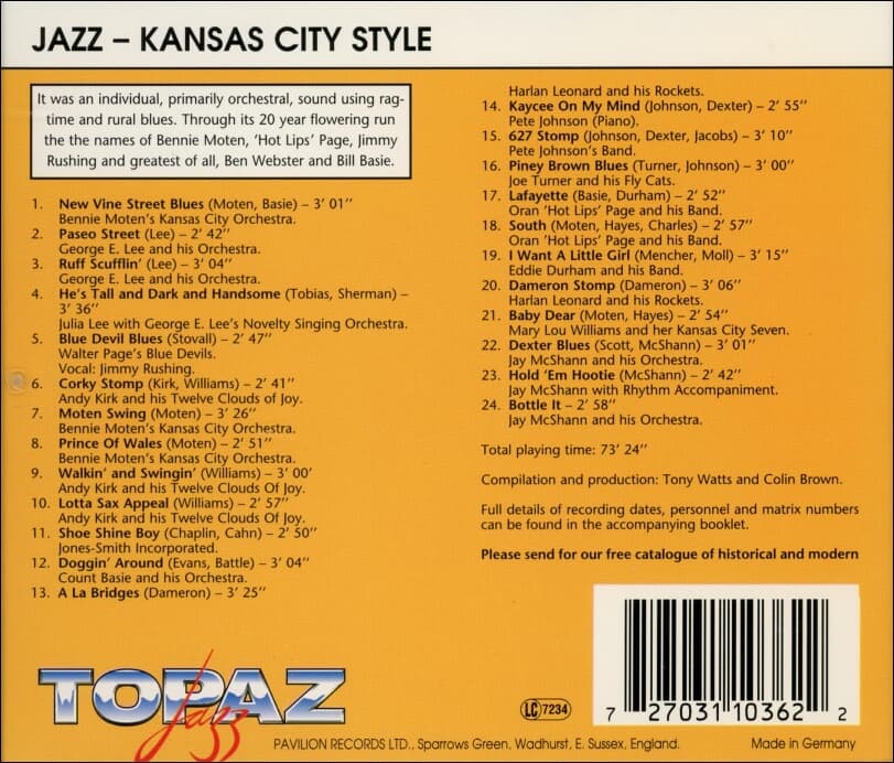 Jazz Kansas City Style -  Various (독일반)