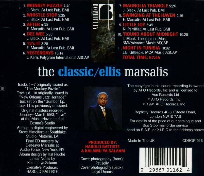 Ellis Marsalis (엘리스 마샬리스) - The Classic / Ellis Marsalis (UK반)