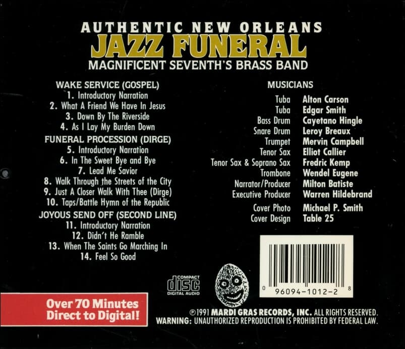 Magnificent Seventh's Brass Band - Authentic New Orleans Jazz Funeral  (미국반)