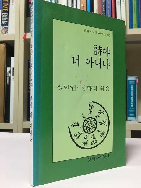 시야 너 아니냐(1997년 6월 초판본) / 성민엽,정과리 / 문학과지성사 / 상태:상(설명과 사진 참고)