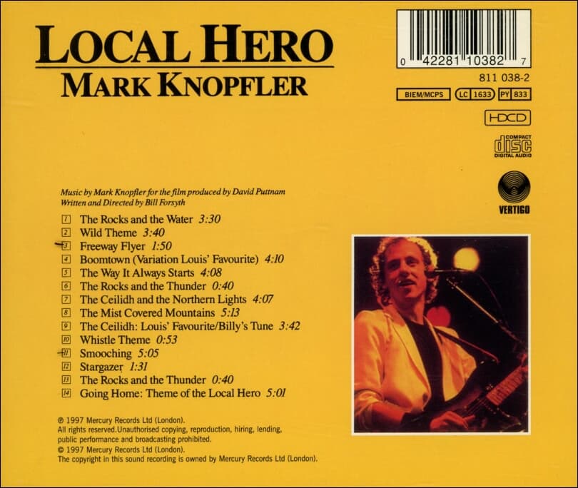 Mark Knopfler (마크 노플러) -  Local Hero / O.S.T  (HDCD) (UK반)