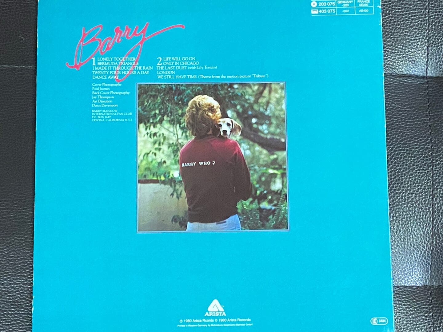 [LP] 베리 매닐로우 - Barry Manilow - Barry LP [독일반