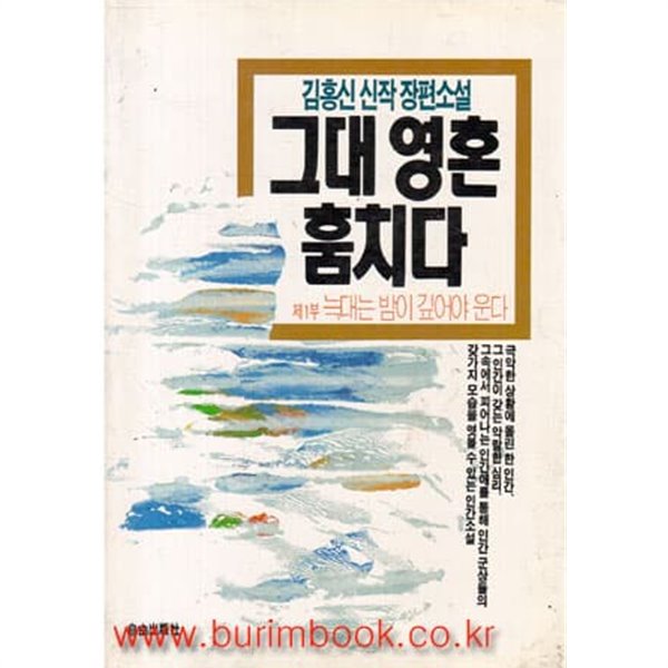 1991년초판 김홍신신작장편소설 그대 영혼 훔치다 1부 늑대는밤이깊어야운다