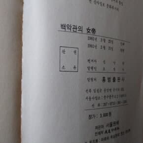 백악관의 여제1981년발행