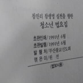 청소년법요집 1991년초판