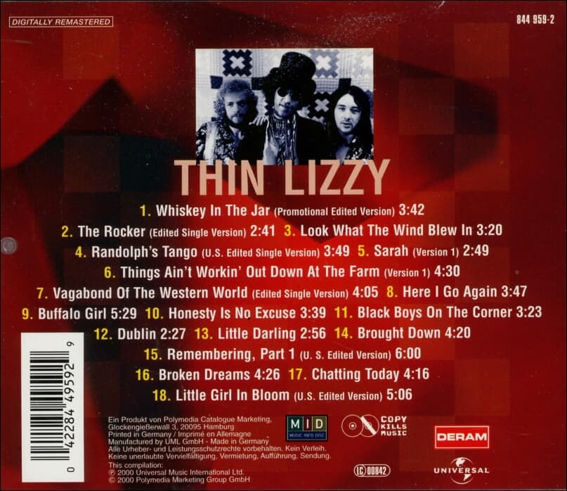 Thin Lizzy (씬 리지) - Millennium Edition (독일반)