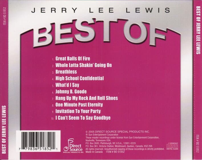 [수입] Jerry Lee Lewis - Best Of