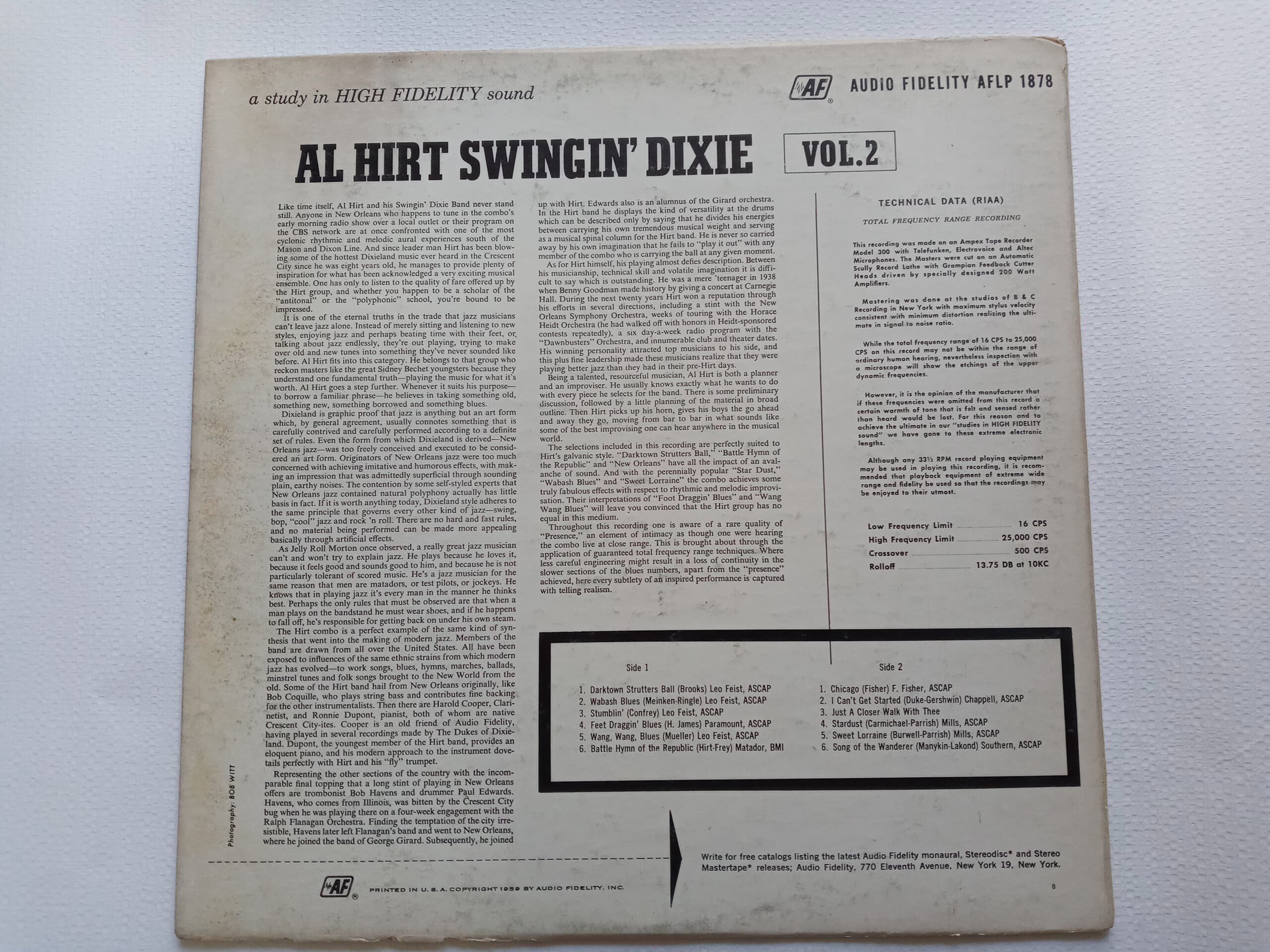 LP(수입) 알 허트 Al Hirt: Swingin' Dixie Vol. 2