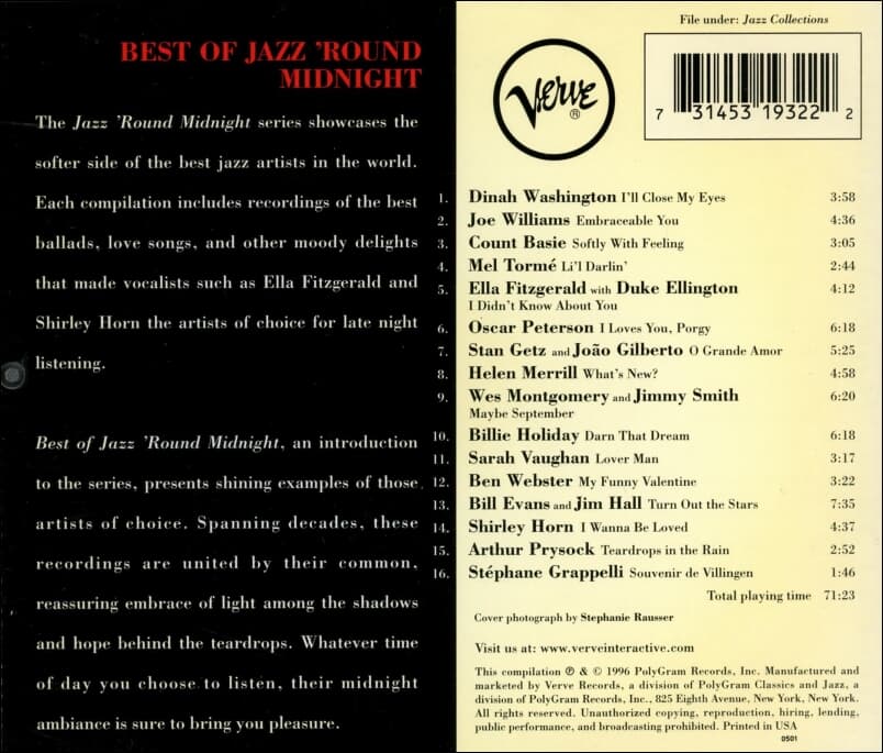 The Best Of Jazz 'Round Midnight - V.A (US반)