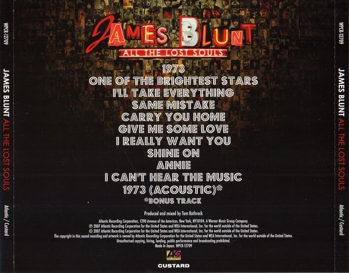 [일본반] James Blunt - All The Lost Souls (Bonus Track)
