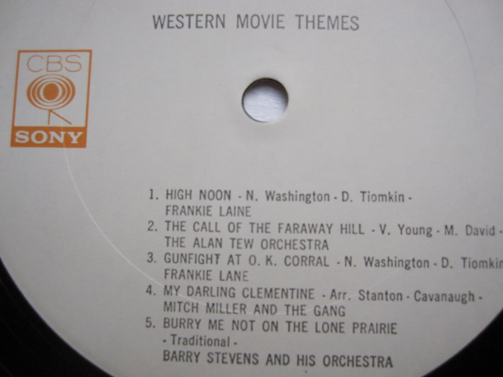 LP(수입) Western Movie Themes - Barry Stevens And His Orchestra