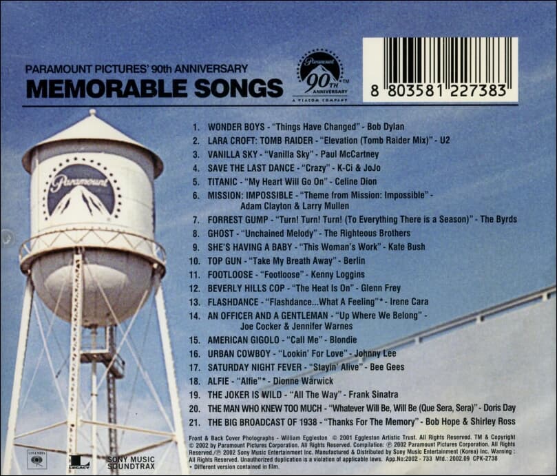 Paramount Pictures' 90th Anniversary - Memorable Songs